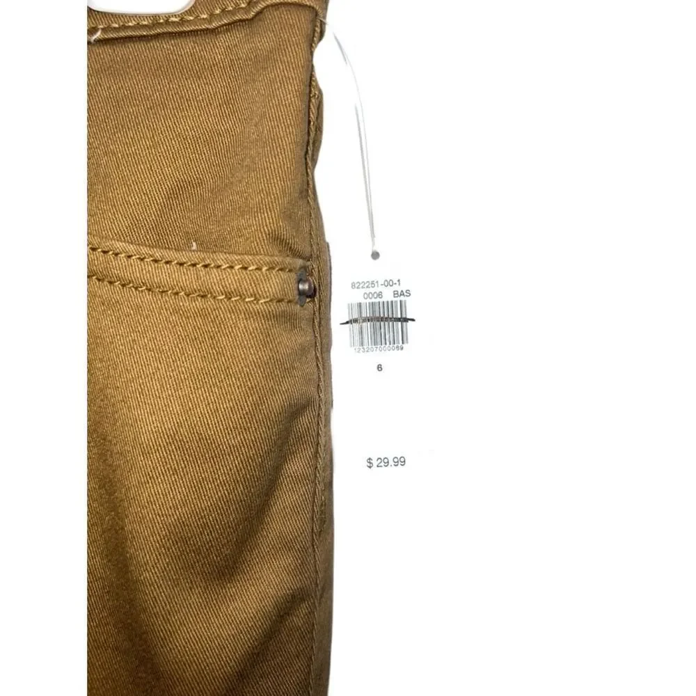 Old Navy Karate Slim Pants Boys Size 6 Brown Adjustable Waist NWT Stretch